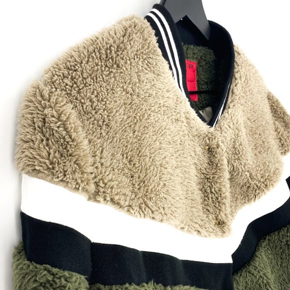 EMORY PARK Chevron ColorBlock Sherpa Bomber Jacket - Picture 5 of 16